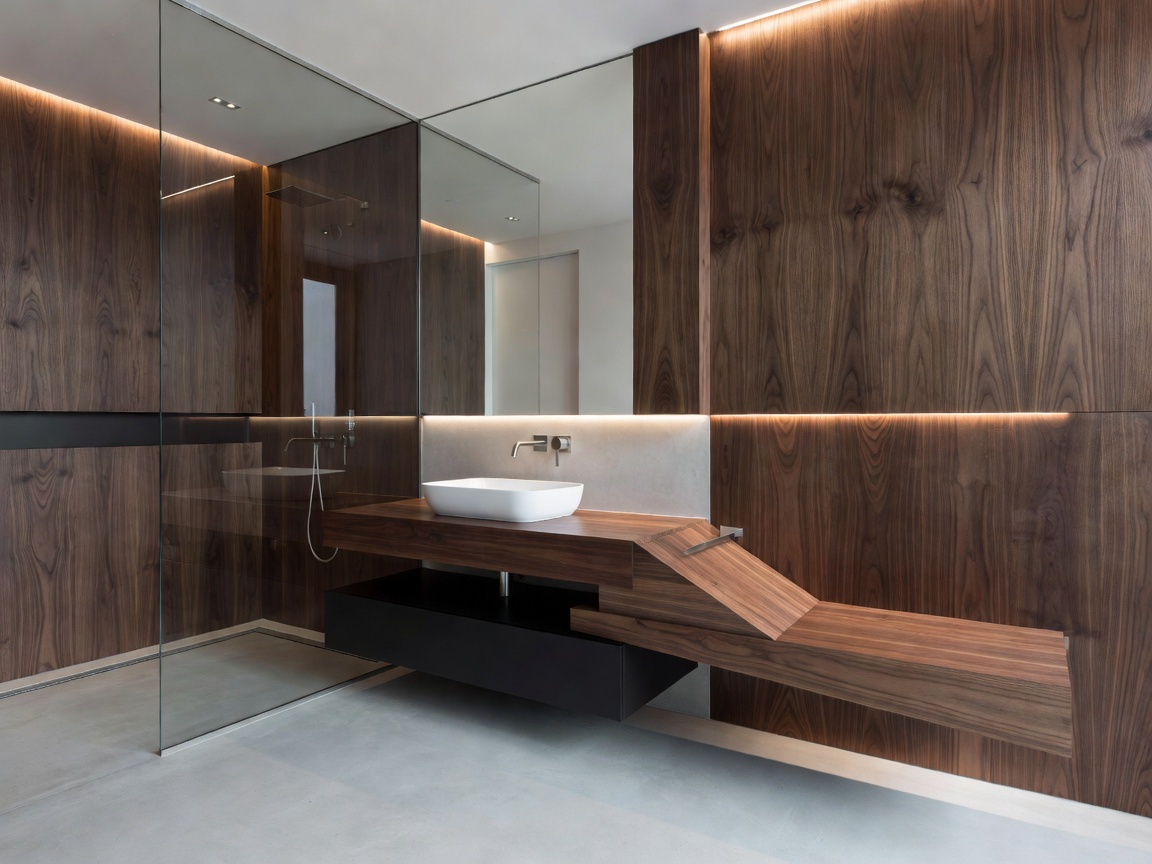 Wrocław Sky Tower luxury high rise master bathroom suite