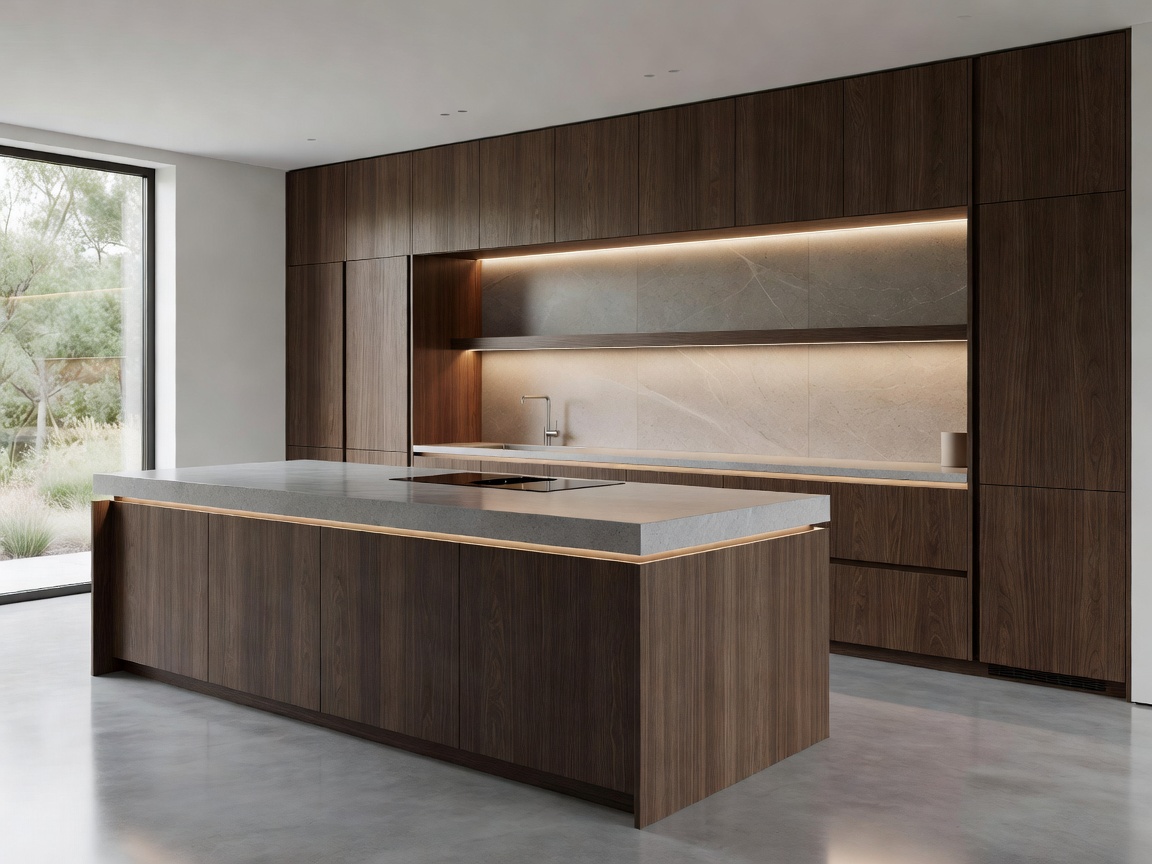 Sopot Cliffside Residence minimalist kitchen and dining space